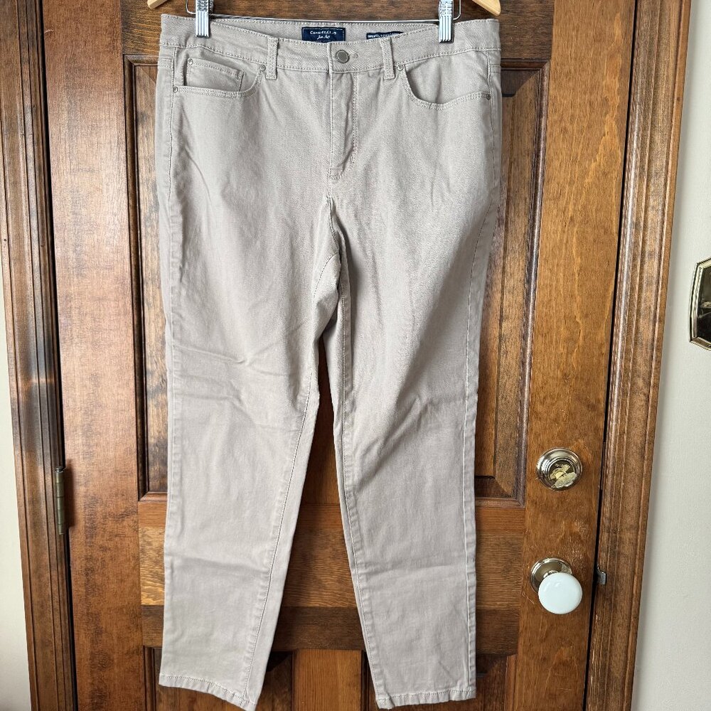 Charter Club Khaki Bristol Skinny Ankle Pants Size 12